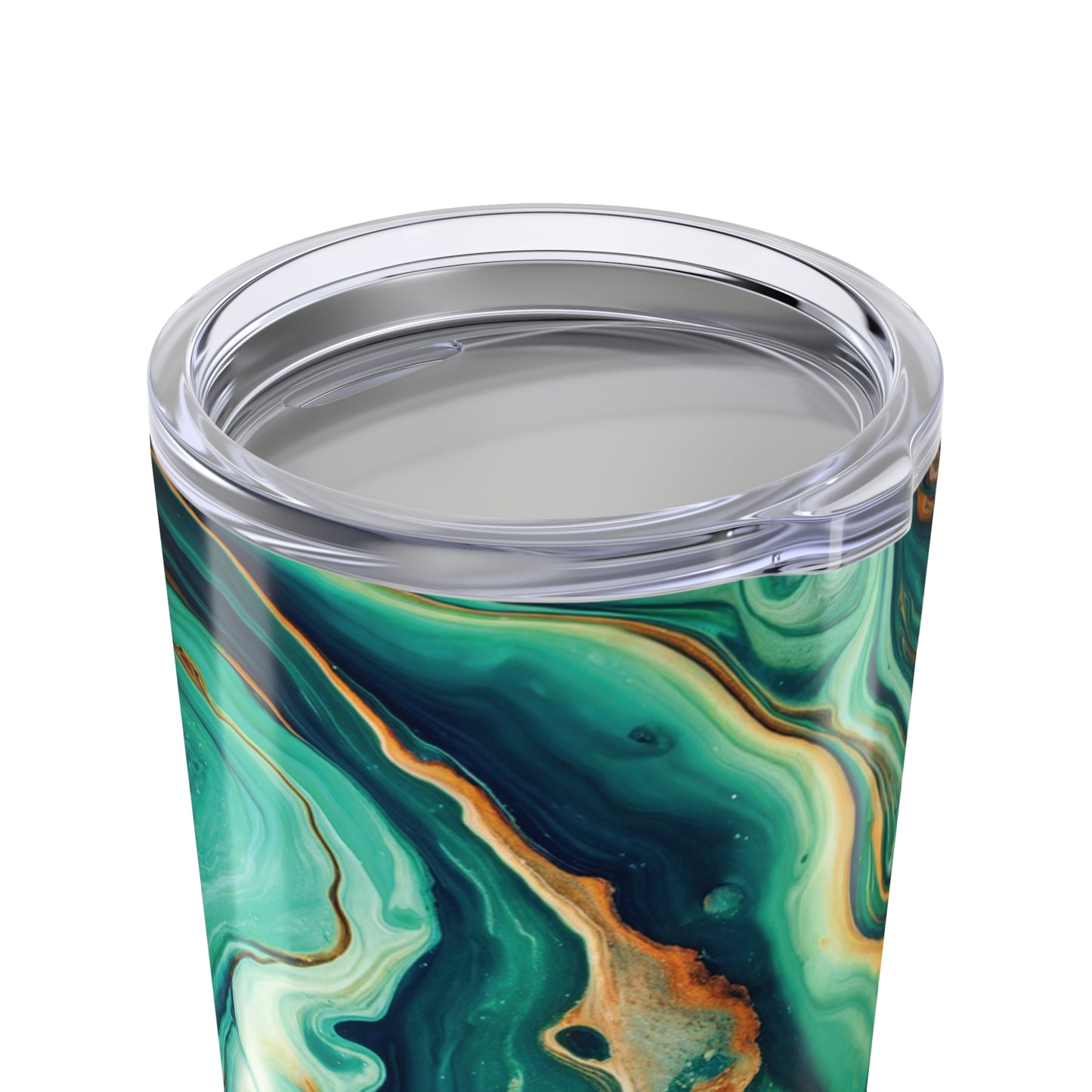 Green Paint Swirl 20oz Tumbler | Artistic Stainless Steel Travel Mug for Coffee, Gifts & Everyday Use