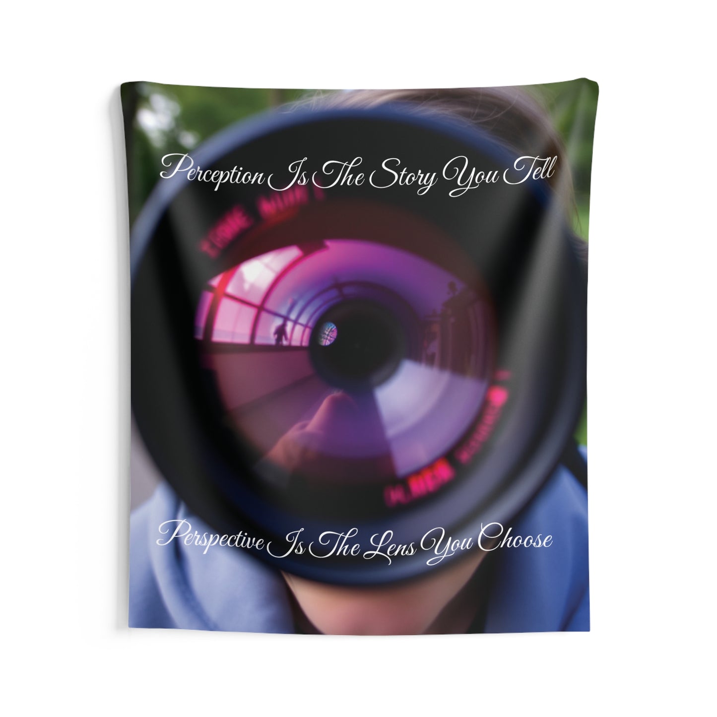 Perception Perspective Camera Lens Tapestry | Artistic Wall Art & Photography Decor