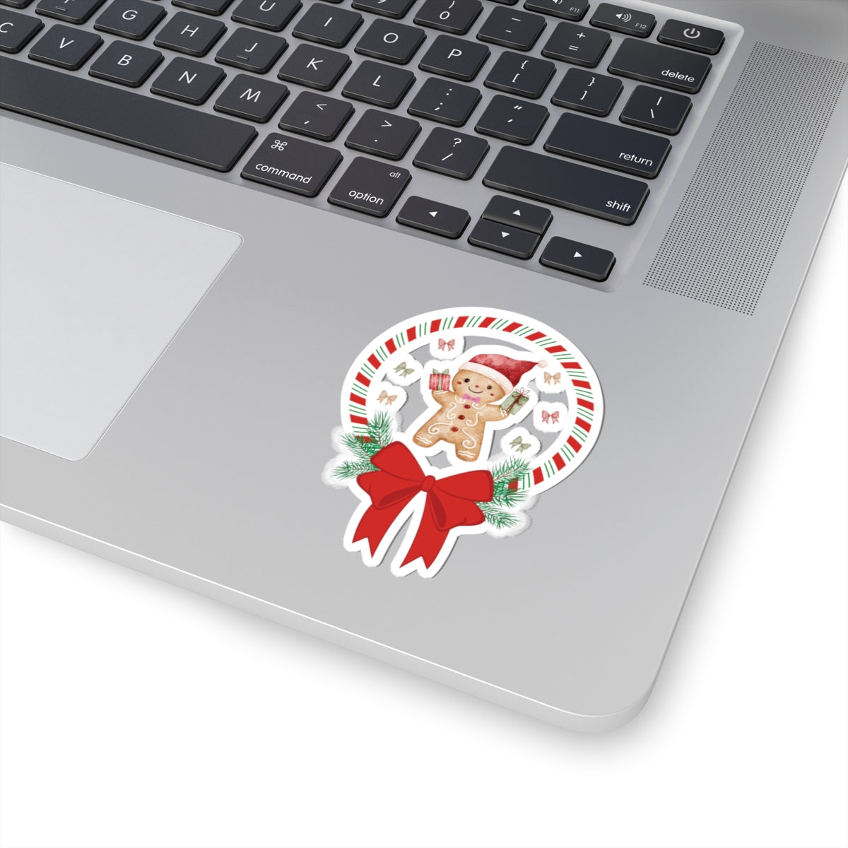 Festive Holiday Kiss-Cut Stickers, Gingerbread Man Decor, Christmas Gift, Scrapbooking Supplies, Laptop Stickers