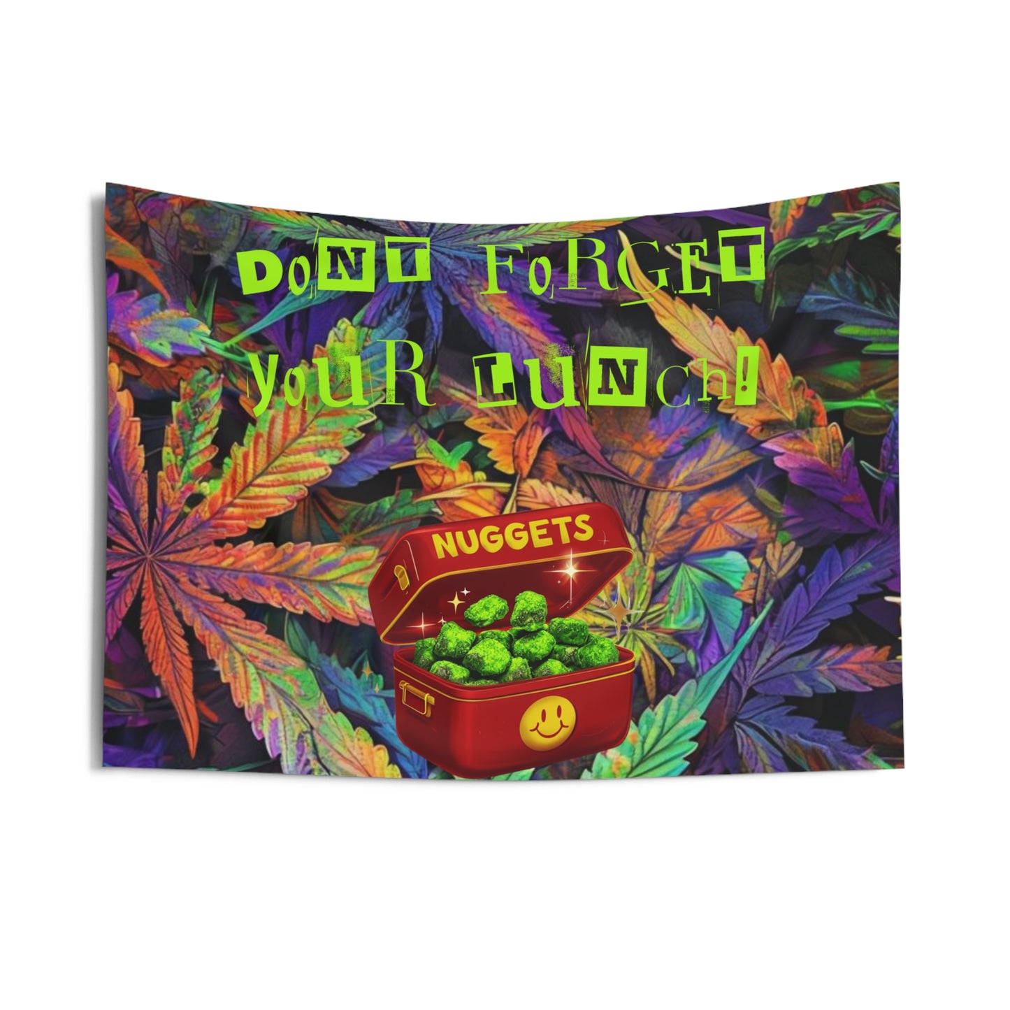 Colorful Psychedelic Marijuana “Nugget” Wall Tapestry