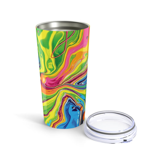Vibrant Swirl 20oz Tumbler | Colorful Stainless Steel Insulated Travel Mug for Coffee, Tea & Gifts