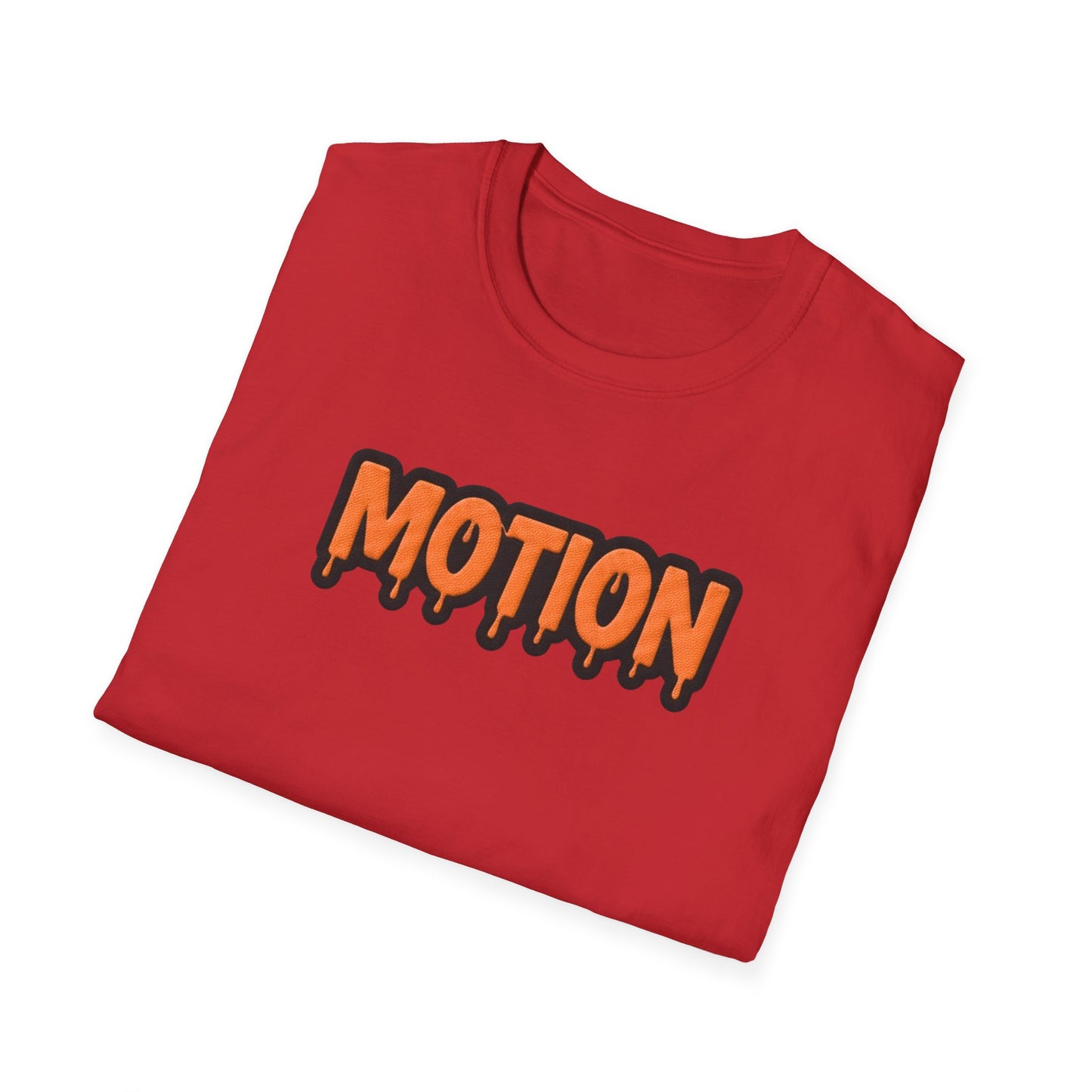 Motion Drip Graphic T‑Shirt — Retro Orange Streetwear Tee