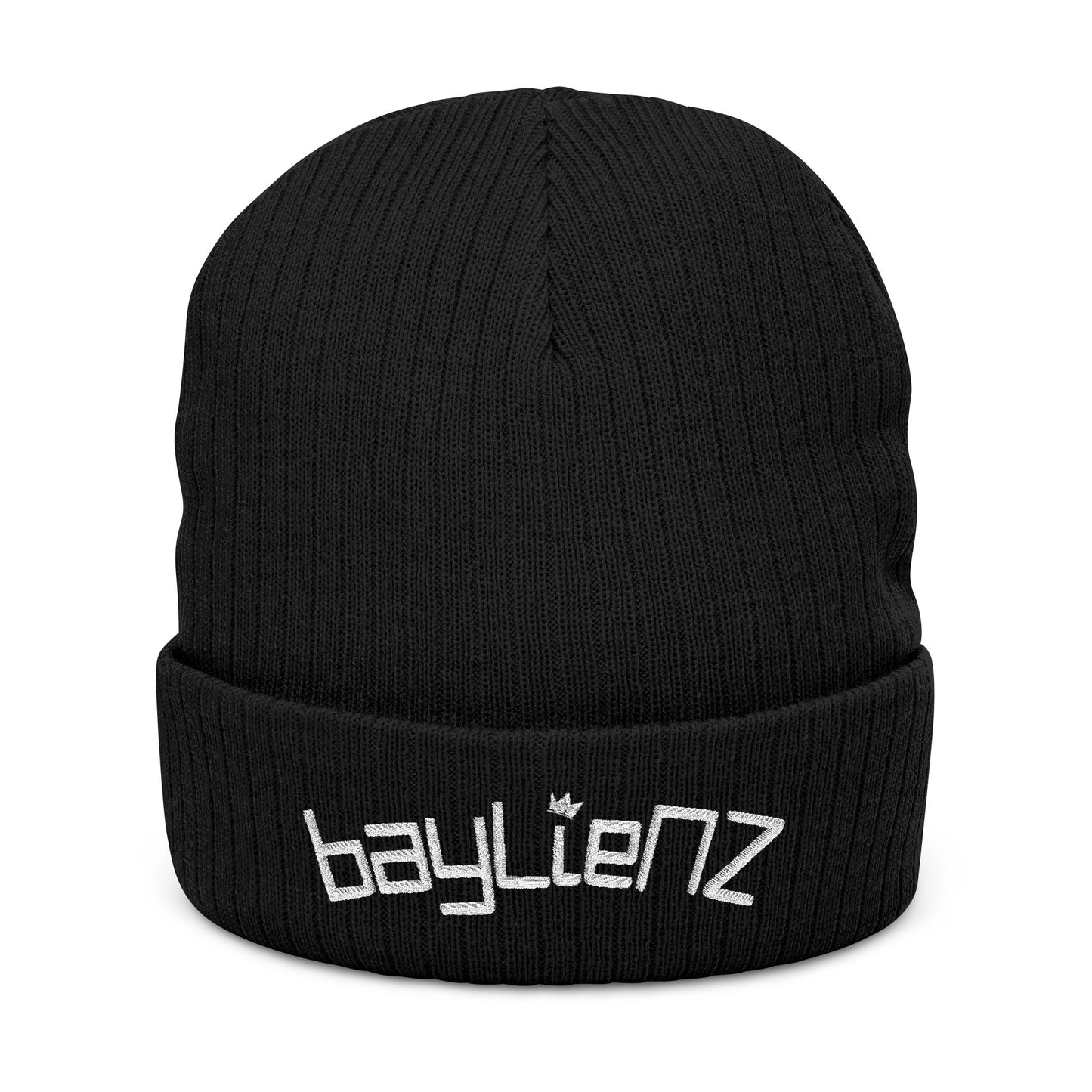 bayLieNZ Logo Ribbed Knit Beanie — Embroidered Winter Beanie