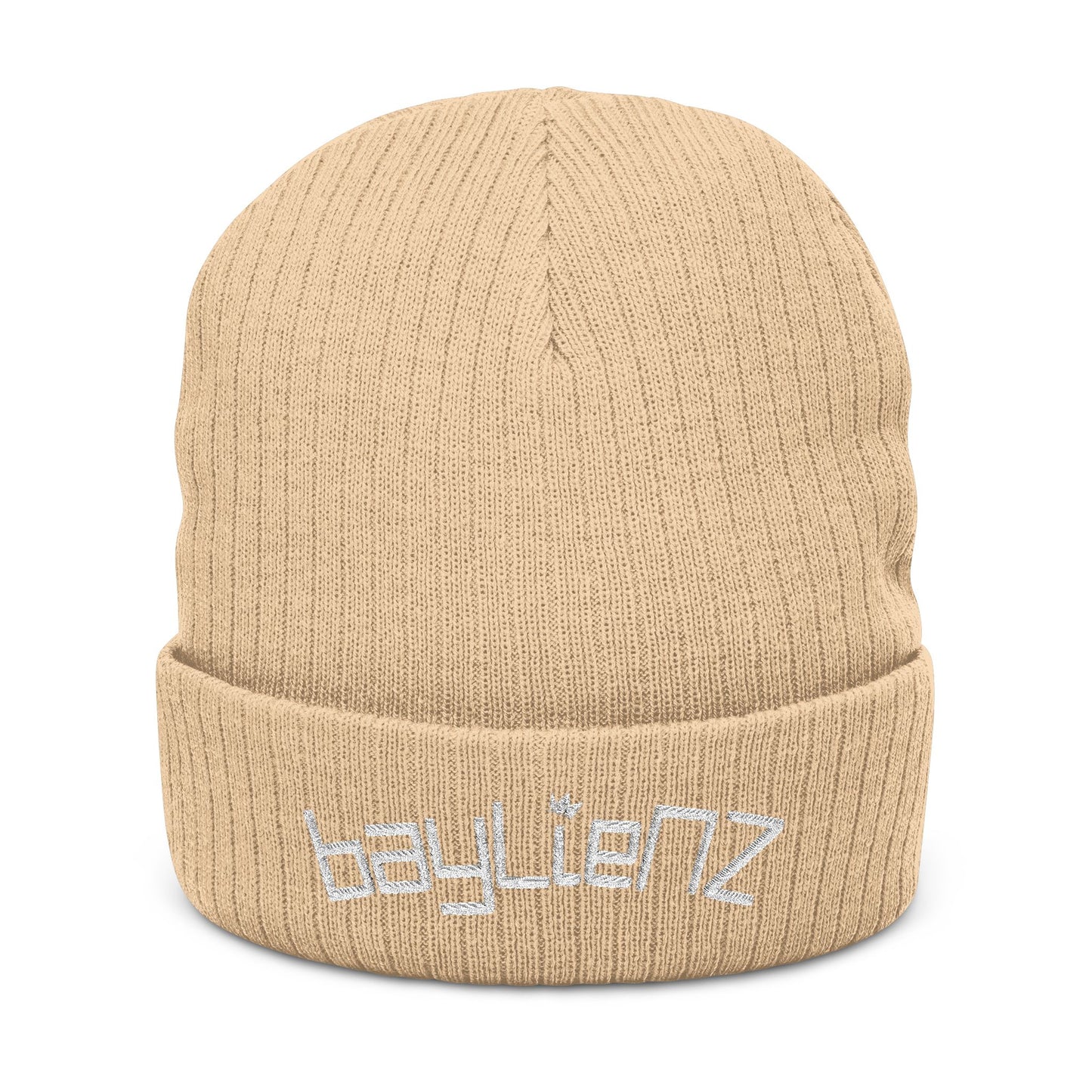 bayLieNZ Logo Ribbed Knit Beanie — Embroidered Winter Beanie