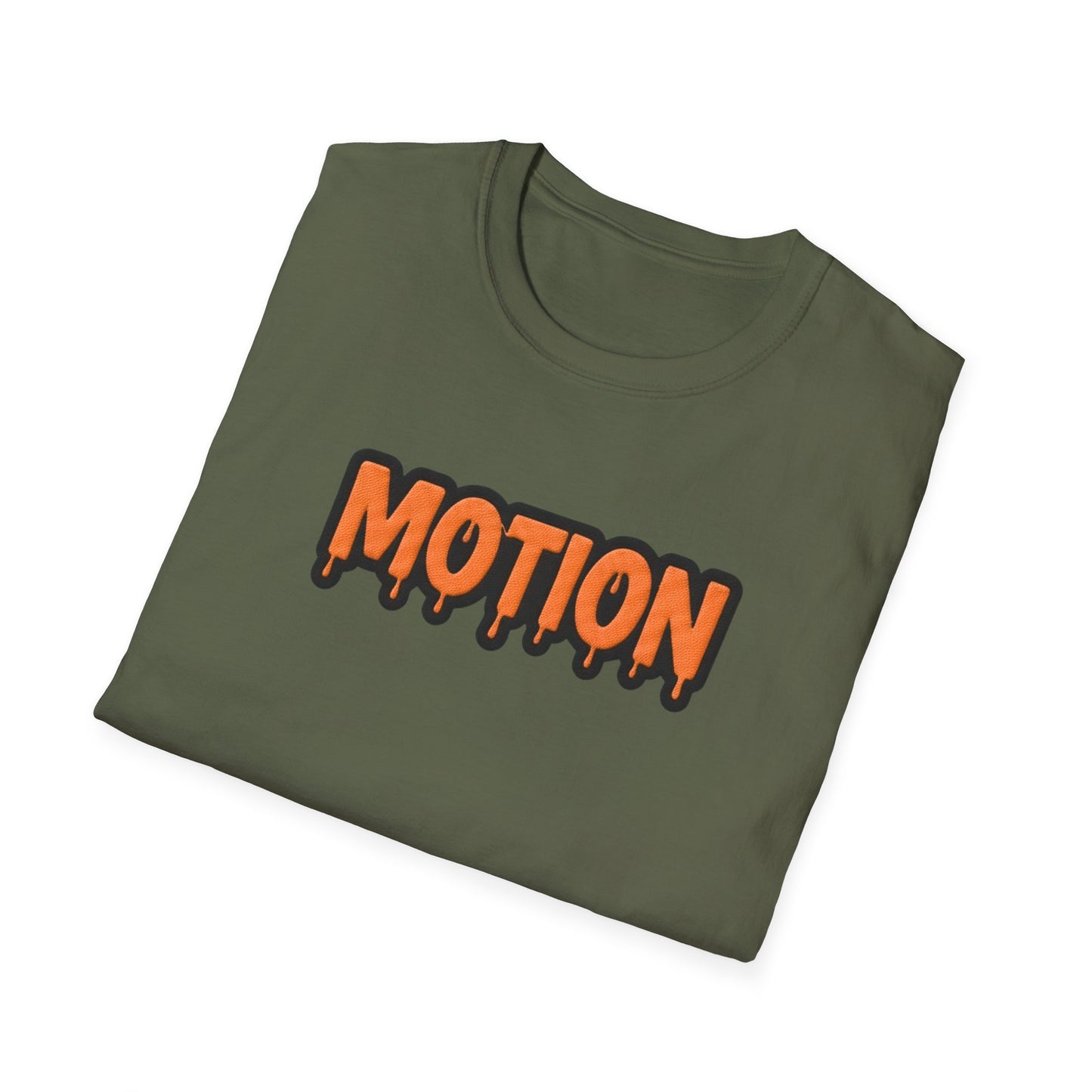 Motion Drip Graphic T‑Shirt — Retro Orange Streetwear Tee