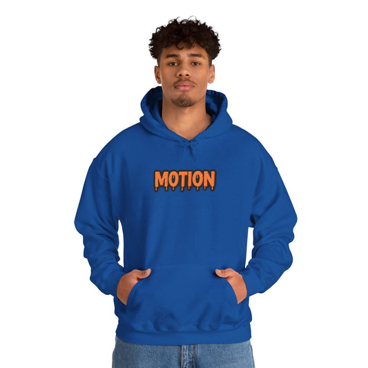 Motion Graphic Hoodie — Orange Drip Logo Pullover