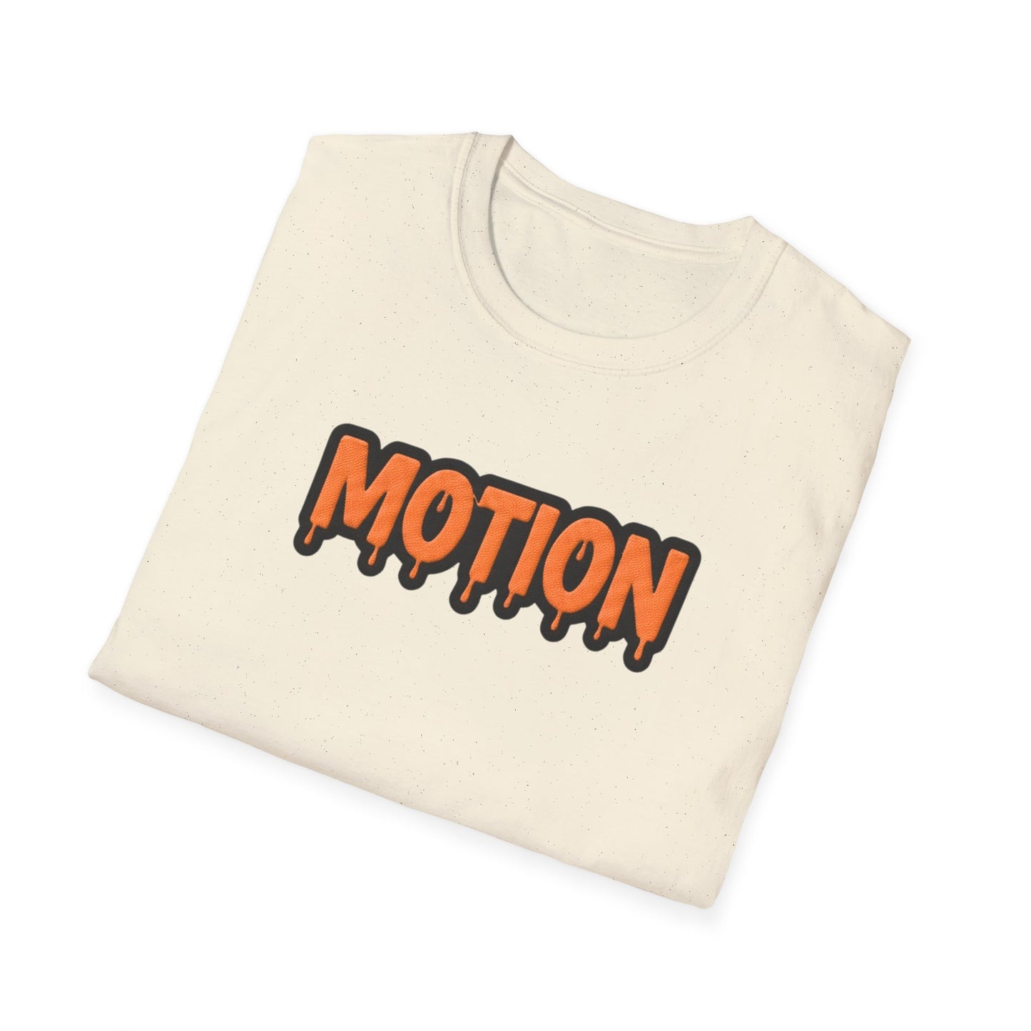 Motion Drip Graphic T‑Shirt — Retro Orange Streetwear Tee