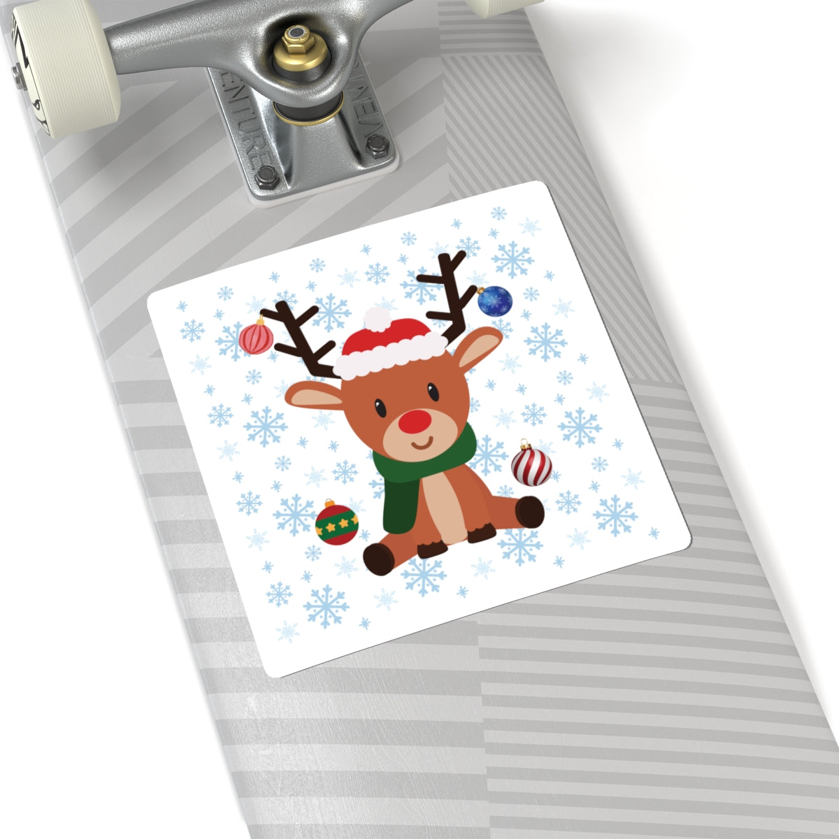 Festive Reindeer Kiss-Cut Stickers | Cute Holiday Decor, Laptop Accessories, Christmas Gifts, Scrapbooking, Gift Wrapping