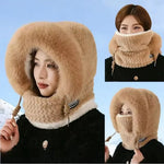 Knit Winter Hood Scarf Set