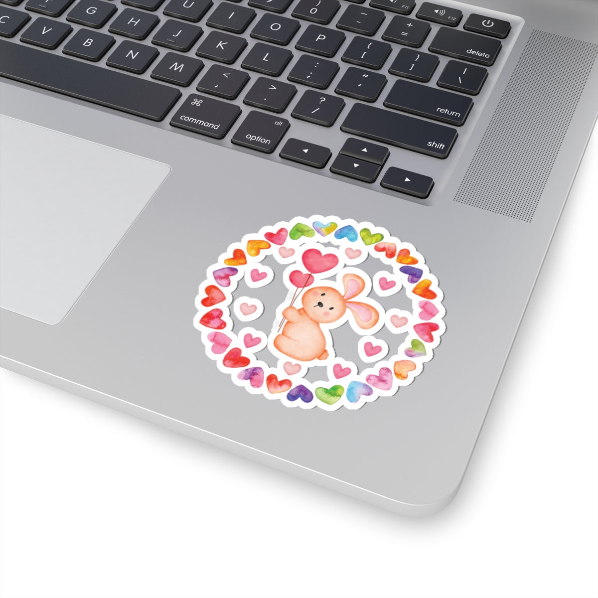 Cute Bunny Heart Kiss-Cut Stickers, Adorable Decals for Laptops, Journals & Gift Wrapping, Perfect for Birthdays & Valentine's Day