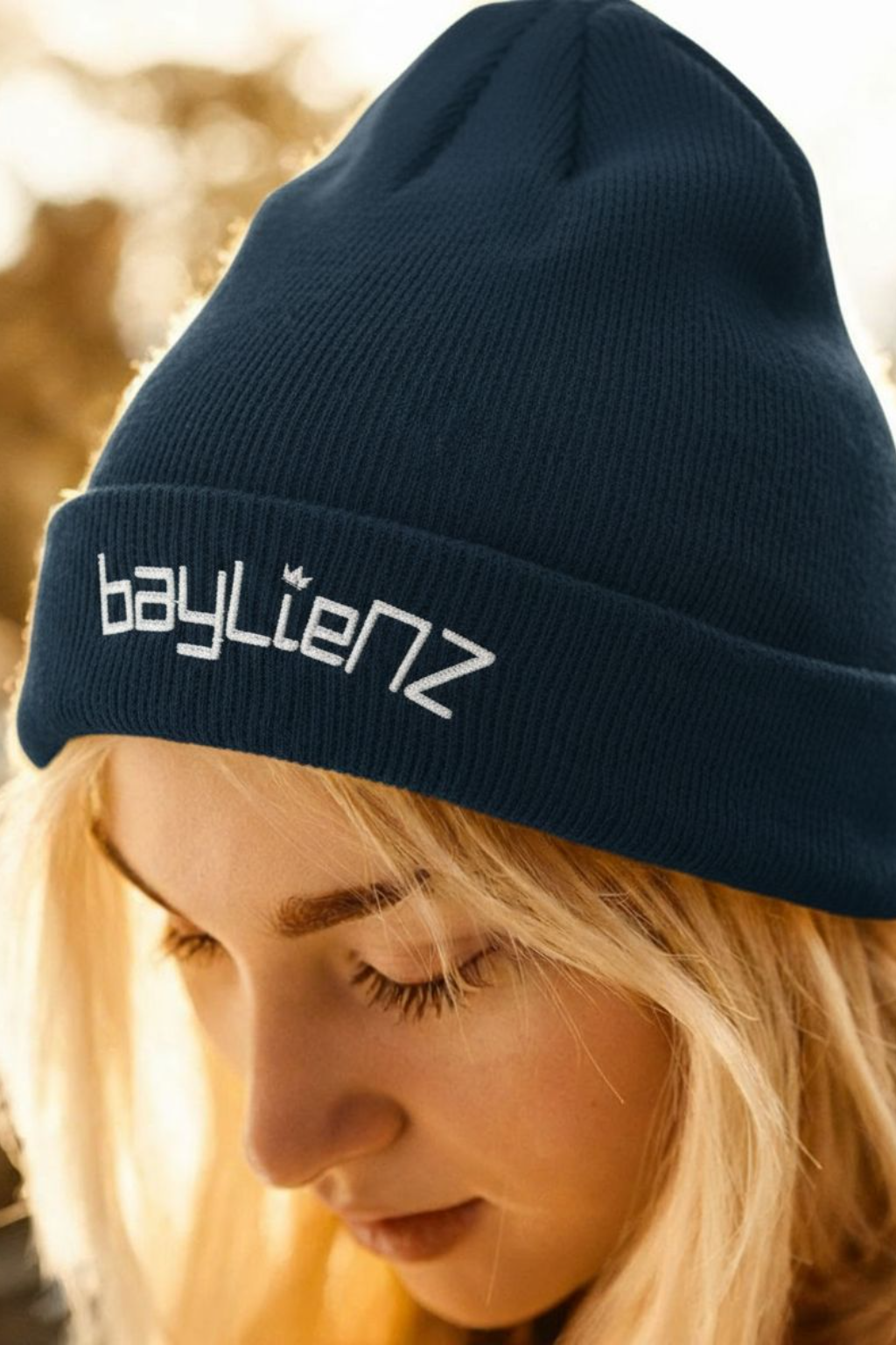 bayLieNZ Logo Ribbed Knit Beanie — Embroidered Winter Beanie