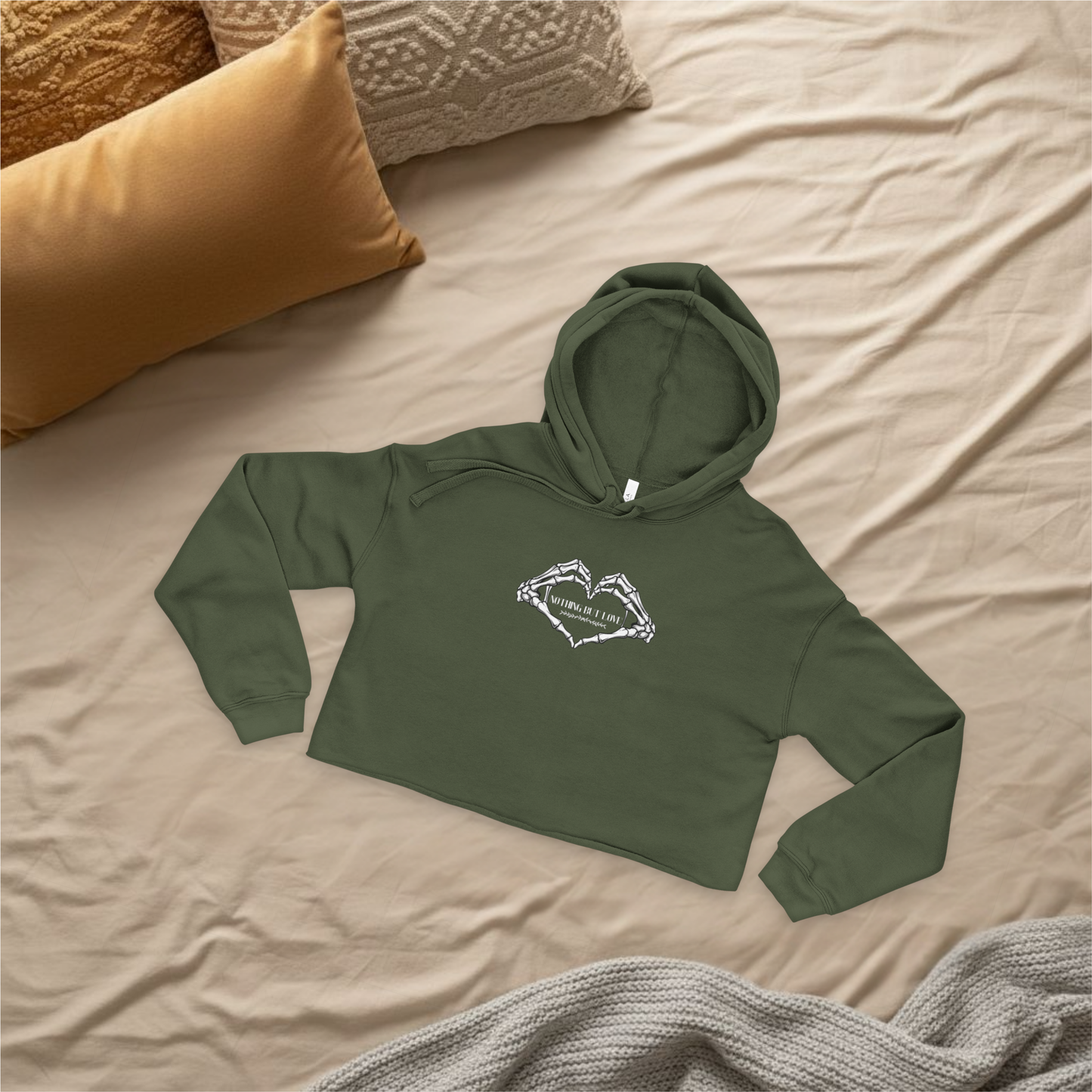 Nothing But Love Cropped Raw Hem Hoodie — Trendy Women’s Streetwear Sweatshirt for Fall