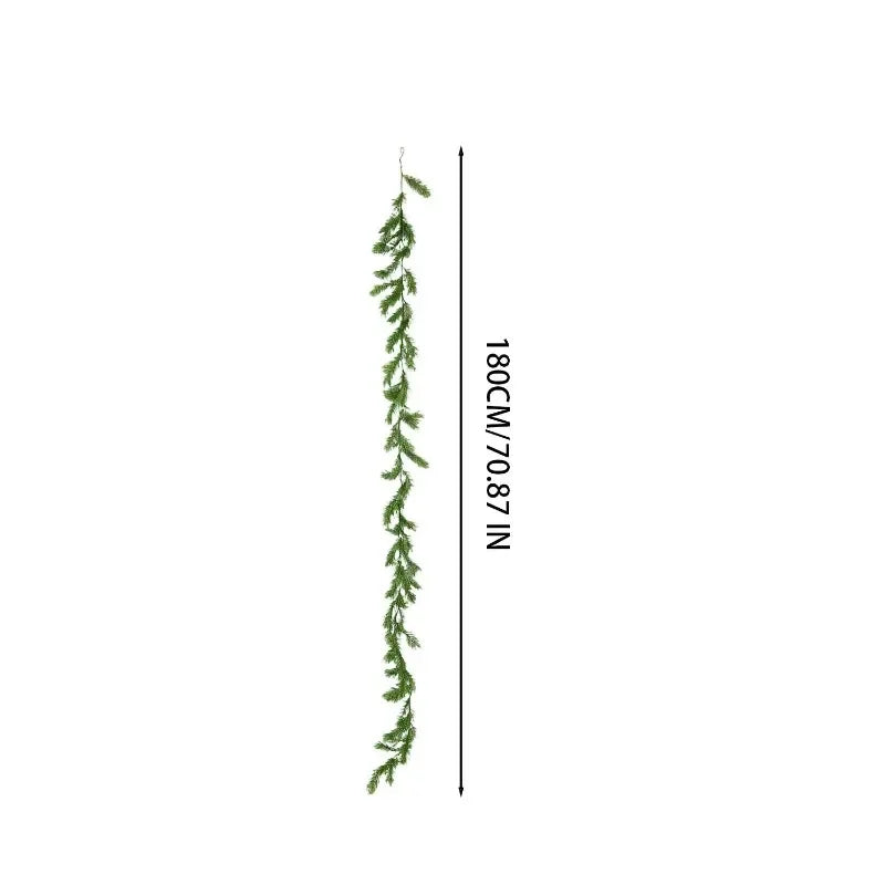 Artificial Pine Needle Garland | 1.8m Green Christmas Décor