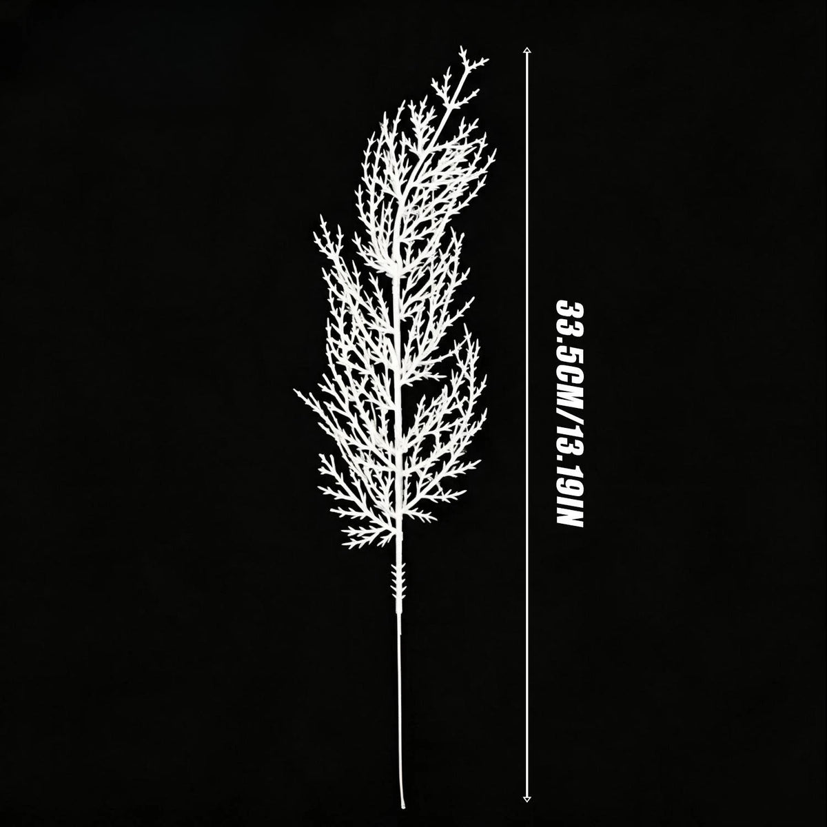 White Artificial Pine Needle Stems | Winter Floral & Wreath Décor