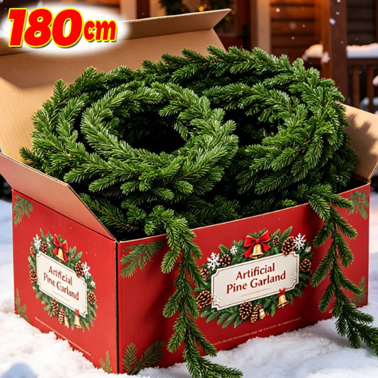 Artificial Pine Needle Garland | 1.8m Green Christmas Décor