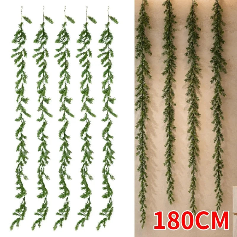 Artificial Pine Needle Garland | 1.8m Green Christmas Décor