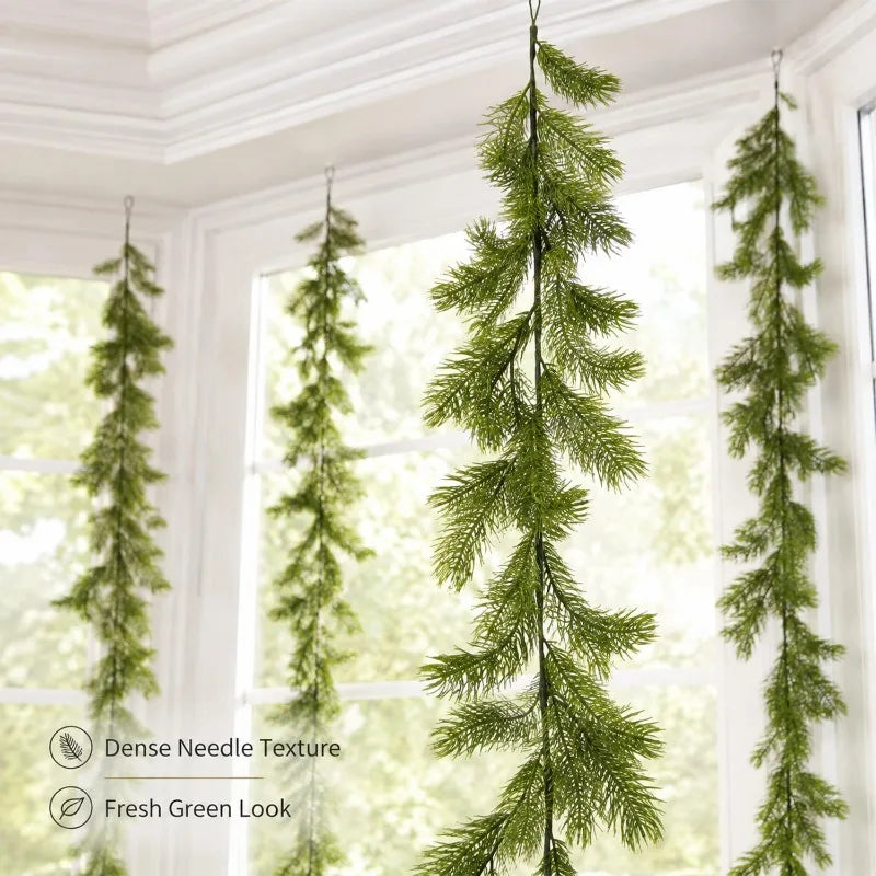 Artificial Pine Needle Garland | 1.8m Green Christmas Décor