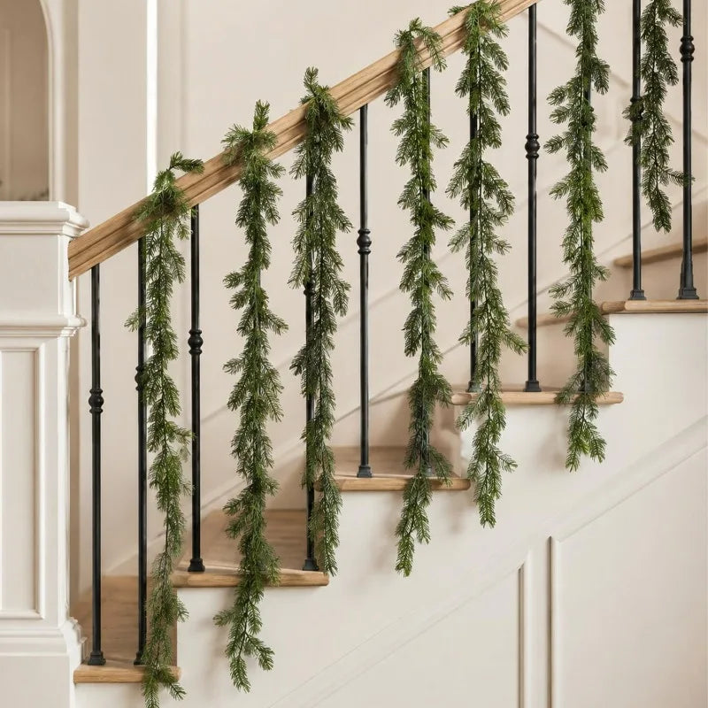 Artificial Pine Needle Garland | 1.8m Green Christmas Décor