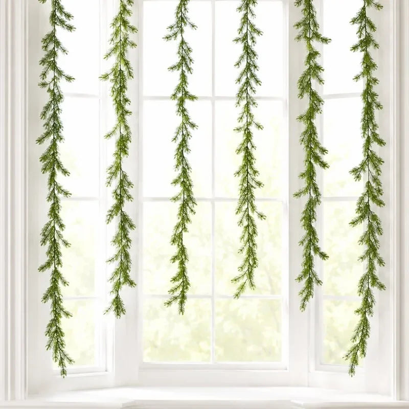 Artificial Pine Needle Garland | 1.8m Green Christmas Décor