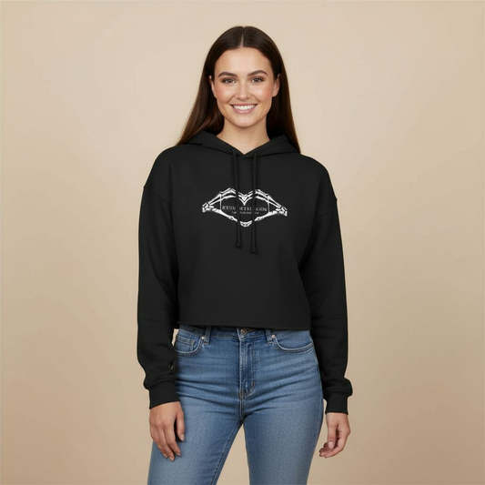 Nothing But Love Cropped Raw Hem Hoodie — Trendy Women’s Streetwear Sweatshirt for Fall