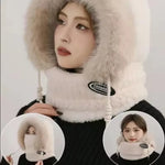 Knit Winter Hood Scarf Set