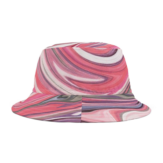 Front of Bohemian Bucket Hat — colorful festival sun hat with wide brim for casual outdoor style