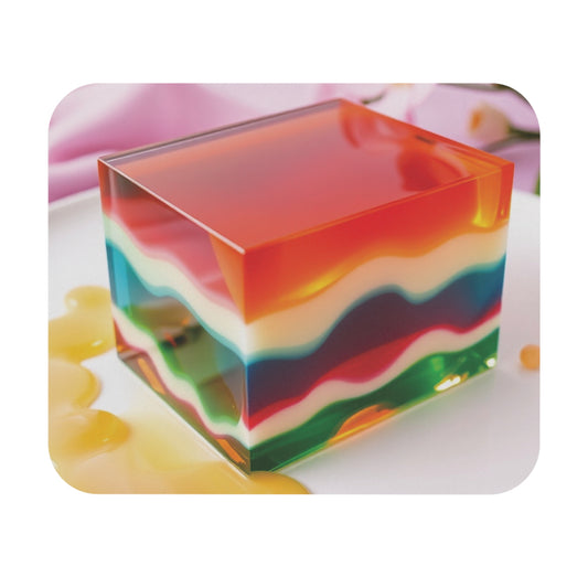 Front view of Colorful Jelly Slice Mouse Pad — vibrant desk accessory, fun office or gamer gift by The Inner Horizon Collective