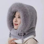 Knit Winter Hood Scarf Set