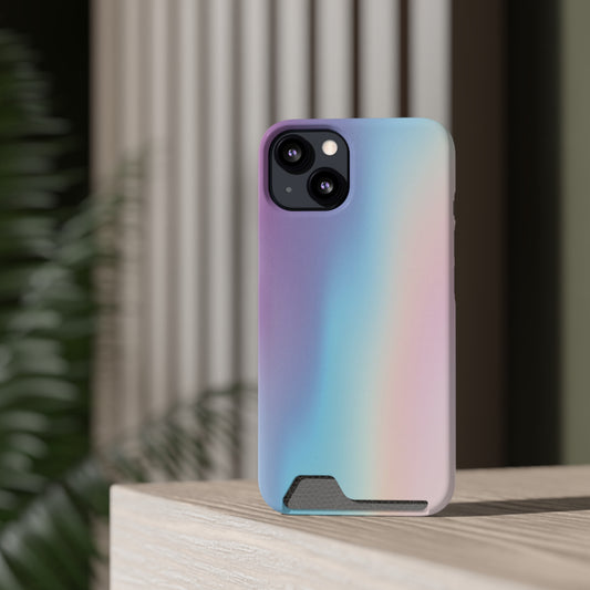 Front view of Gradient Phone Case with Card Holder — slim protective smartphone cover for daily use by The Inner Horizon Collective